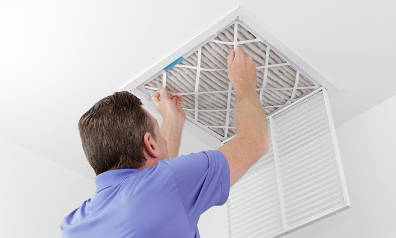 changing-air-filters Aladdin recommends minimizing air duct contamination by changing air filters and vacuuming regularly